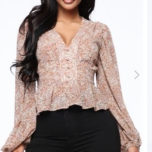 Fashion Nova 'Always There Floral Blouse' - XL